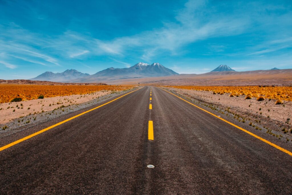 The road in the desert