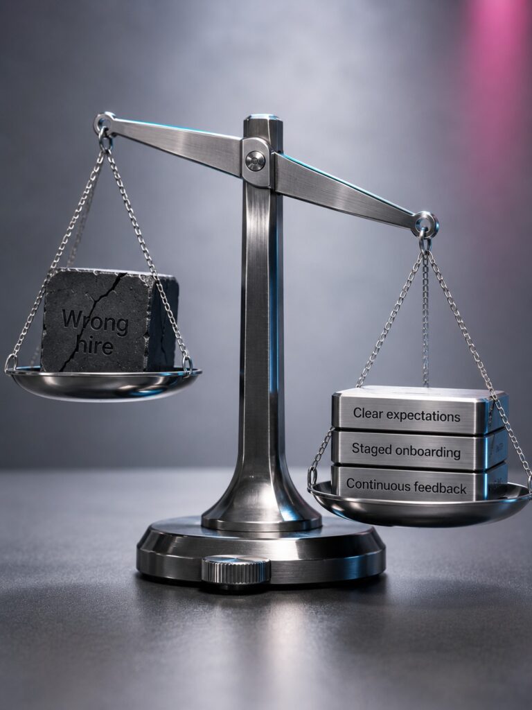Scale balancing long-term fit against back-end developer skills, availability and project cost factors.