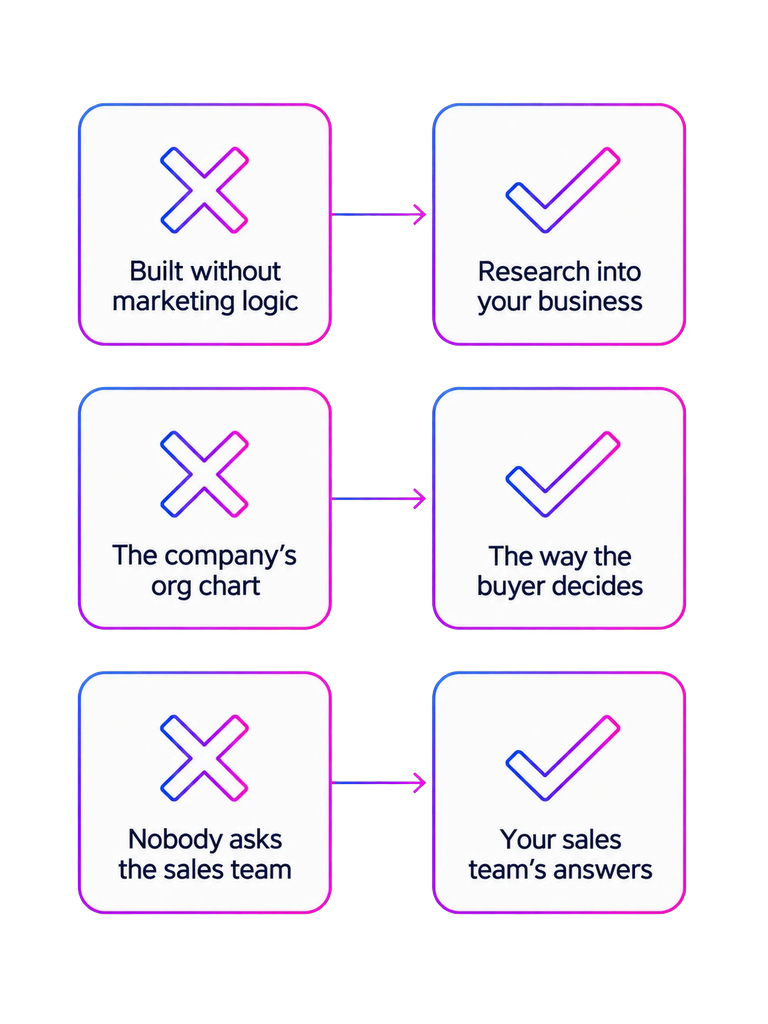 The usual reasons B2B websites fail, and what we start with instead