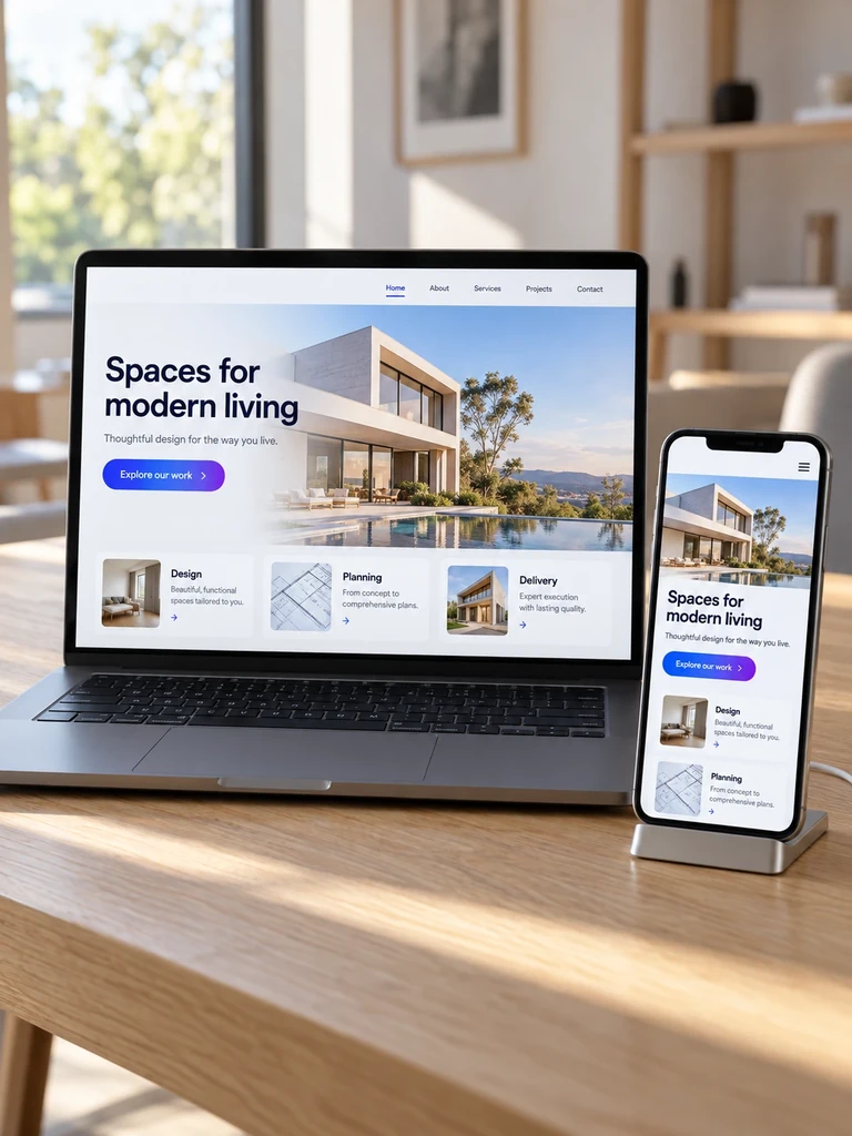 A website design completed for both desktop and mobile